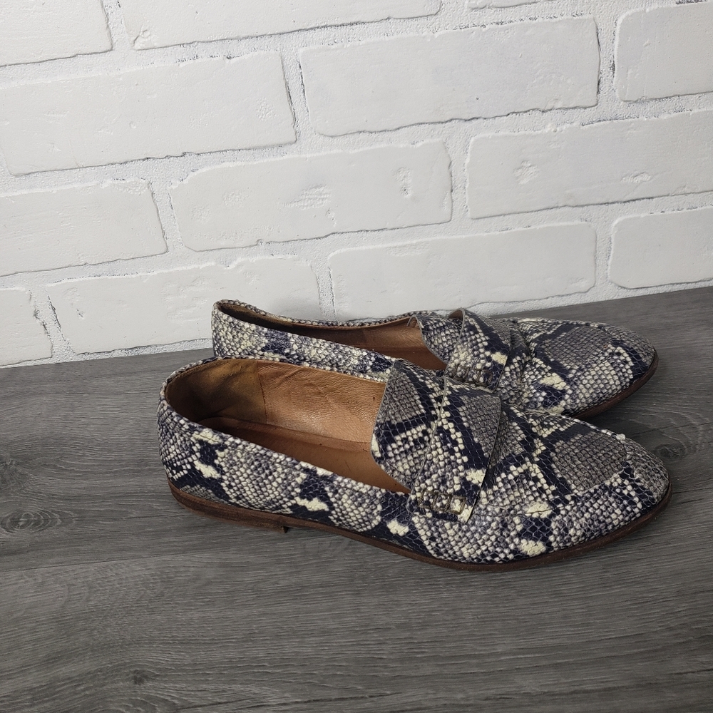 Madewell The Alex Loafer In Snake Embossed Leather